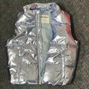 Old Navy Silver Puffer Vest
